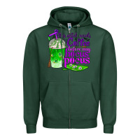 Sports Green this witch needs coffee before any hocus pocus Zipper Hoodie - BundleAndBundleShop