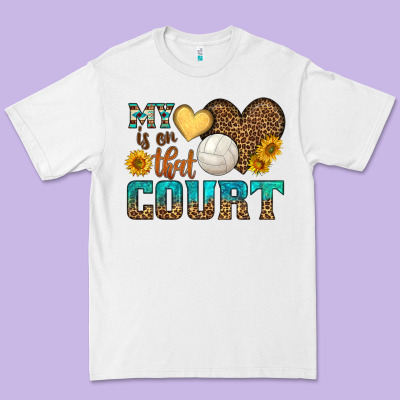 My Heart Is On That Court Premium Tee Designed By Hra Design Shop