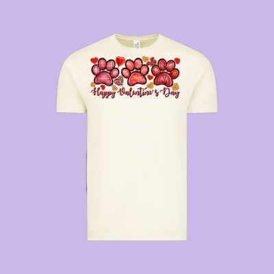 Happy Valentines Day Paws Vintage Tee Designed By Nancycooperartshop