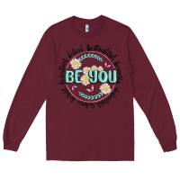 Burgundy be you inspiration Long Sleeve Tee - MaliasSmallBusiness