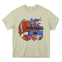 Mossy livin' that football mom life Heavy Core Tee - Zillion Design Studio