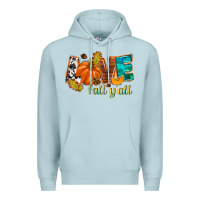 Blue Mist Love Fall y'all Premium Hoodie - NancyCooperArtShop