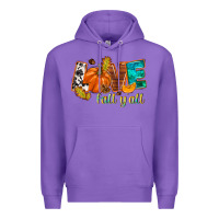 Purple Love Fall y'all Premium Hoodie - NancyCooperArtShop