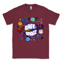 Burgundy safe space Classic Tee - MaliasSmallBusiness