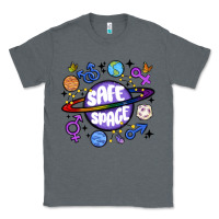 Charcoal Heather safe space Classic Tee - MaliasSmallBusiness