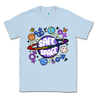 Dusty Blue safe space Classic Tee - MaliasSmallBusiness