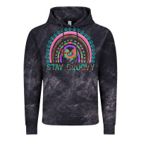 Cloud Black stay groovy with rainbow and heart Vintage Hoodie - Artiststas