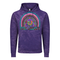 Cloud Purple stay groovy with rainbow and heart Vintage Hoodie - Artiststas
