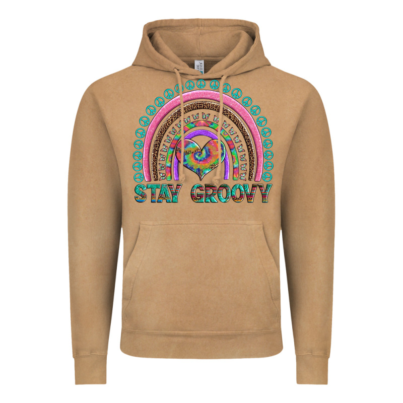 Stay Groovy With Rainbow And Heart Vintage Hoodie by Artiststas | Teevron