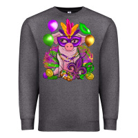 Charcoal Heather Mardi Gras pig Premium Sweatshirt - NancyCooperArtShop