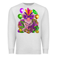 Oatmeal Heather Mardi Gras pig Premium Sweatshirt - NancyCooperArtShop