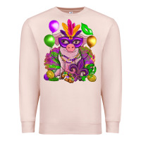 Pale Pink Mardi Gras pig Premium Sweatshirt - NancyCooperArtShop