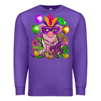Purple Mardi Gras pig Premium Sweatshirt - NancyCooperArtShop