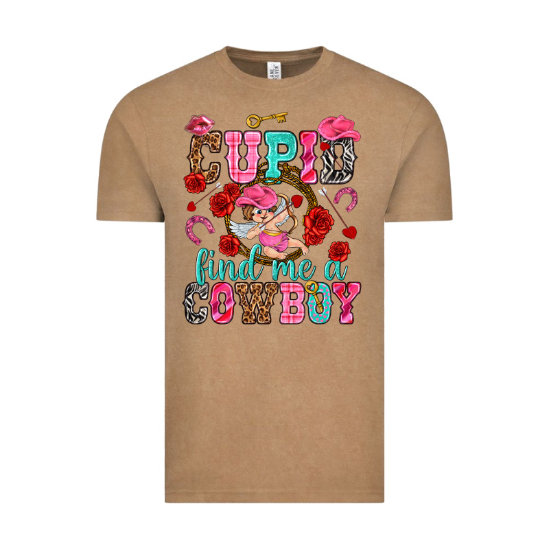 Cupid Find Me A Cowboy Vintage Tee by NancyCooperArtShop | Teevron