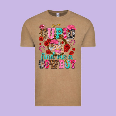 Cupid Find Me A Cowboy Vintage Tee Designed By Nancycooperartshop