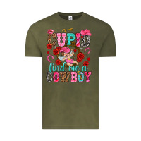 Vintage Olive cupid find me a cowboy Vintage Tee - NancyCooperArtShop