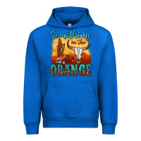 Cobalt something in the orange Urban Hoodie - OliviaCreatesArt
