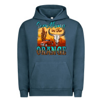 Pigment Midnight Navy something in the orange Urban Hoodie - OliviaCreatesArt