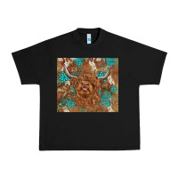 Black highland cow turquoise gemstones western patterns Urban Heavy Tee - BarkalooDesign