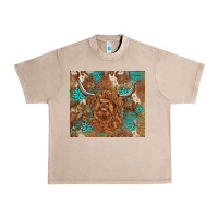 French Oak highland cow turquoise gemstones western patterns Urban Heavy Tee - BarkalooDesign