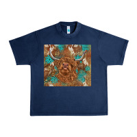 Navy highland cow turquoise gemstones western patterns Urban Heavy Tee - BarkalooDesign