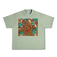 Oil Green highland cow turquoise gemstones western patterns Urban Heavy Tee - BarkalooDesign