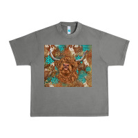 Tornado highland cow turquoise gemstones western patterns Urban Heavy Tee - BarkalooDesign