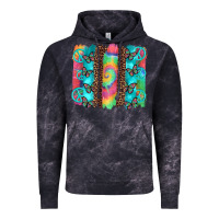 Cloud Black hippie peace sign butterfly leopard and tie dye brushstroke Vintage Hoodie - Artiststas