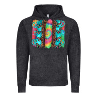 Vintage Black hippie peace sign butterfly leopard and tie dye brushstroke Vintage Hoodie - Artiststas