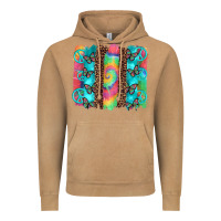Vintage Camel hippie peace sign butterfly leopard and tie dye brushstroke Vintage Hoodie - Artiststas