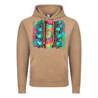 Vintage Coffee hippie peace sign butterfly leopard and tie dye brushstroke Vintage Hoodie - Artiststas