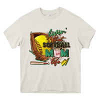 Cream livin' that softball mom life Heavy Core Tee - Zillion Design Studio