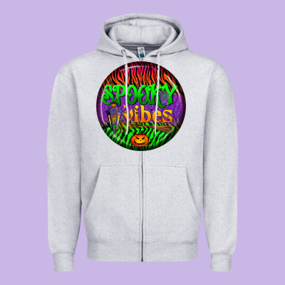 Halloween Round Earrings 2 Zipper Hoodie Designed By Bundleandbundleshop