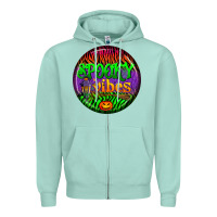 Seafoam halloween round earrings 2 Zipper Hoodie - BundleAndBundleShop