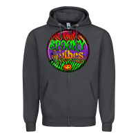 Smoke halloween round earrings 2 Zipper Hoodie - BundleAndBundleShop