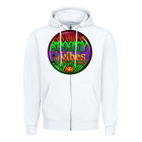 White halloween round earrings 2 Zipper Hoodie - BundleAndBundleShop