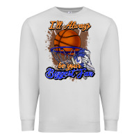 Dove Grey I'll always be your biggest fan basketball Premium Sweatshirt - NancyCooperArtShop
