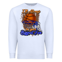 White I'll always be your biggest fan basketball Premium Sweatshirt - NancyCooperArtShop