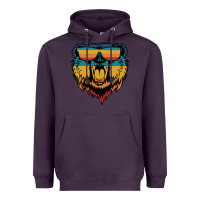 Plum Retro bear Heavyweight Hoodie - Bettercallsaul