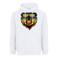 White Retro bear Heavyweight Hoodie - Bettercallsaul