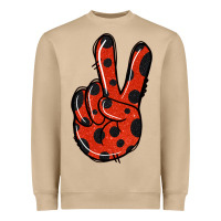 Mushroom Ladybug Peace Sign Heavyweight Sweatshirt - Jasminsmagicworld