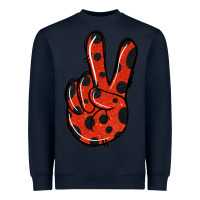 Navy Ladybug Peace Sign Heavyweight Sweatshirt - Jasminsmagicworld