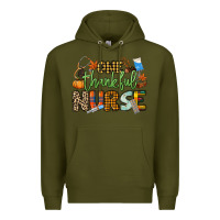 Army Green One thankful Nurse Premium Hoodie - NancyCooperArtShop