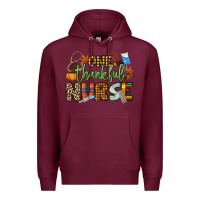 Burgundy One thankful Nurse Premium Hoodie - NancyCooperArtShop