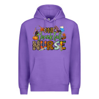 Purple One thankful Nurse Premium Hoodie - NancyCooperArtShop