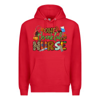 Red One thankful Nurse Premium Hoodie - NancyCooperArtShop