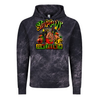 Cloud Black Steppin' into Juneteenth black girl sneakers Vintage Hoodie - RanaPortraitStore