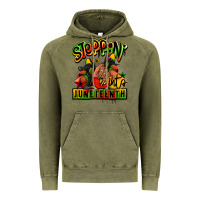 Vintage Olive Steppin' into Juneteenth black girl sneakers Vintage Hoodie - RanaPortraitStore