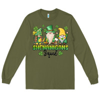 Army Green shenanigans squad gnomes st. patricks day Long Sleeve Tee - MaliasSmallBusiness
