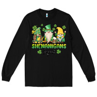 Black shenanigans squad gnomes st. patricks day Long Sleeve Tee - MaliasSmallBusiness